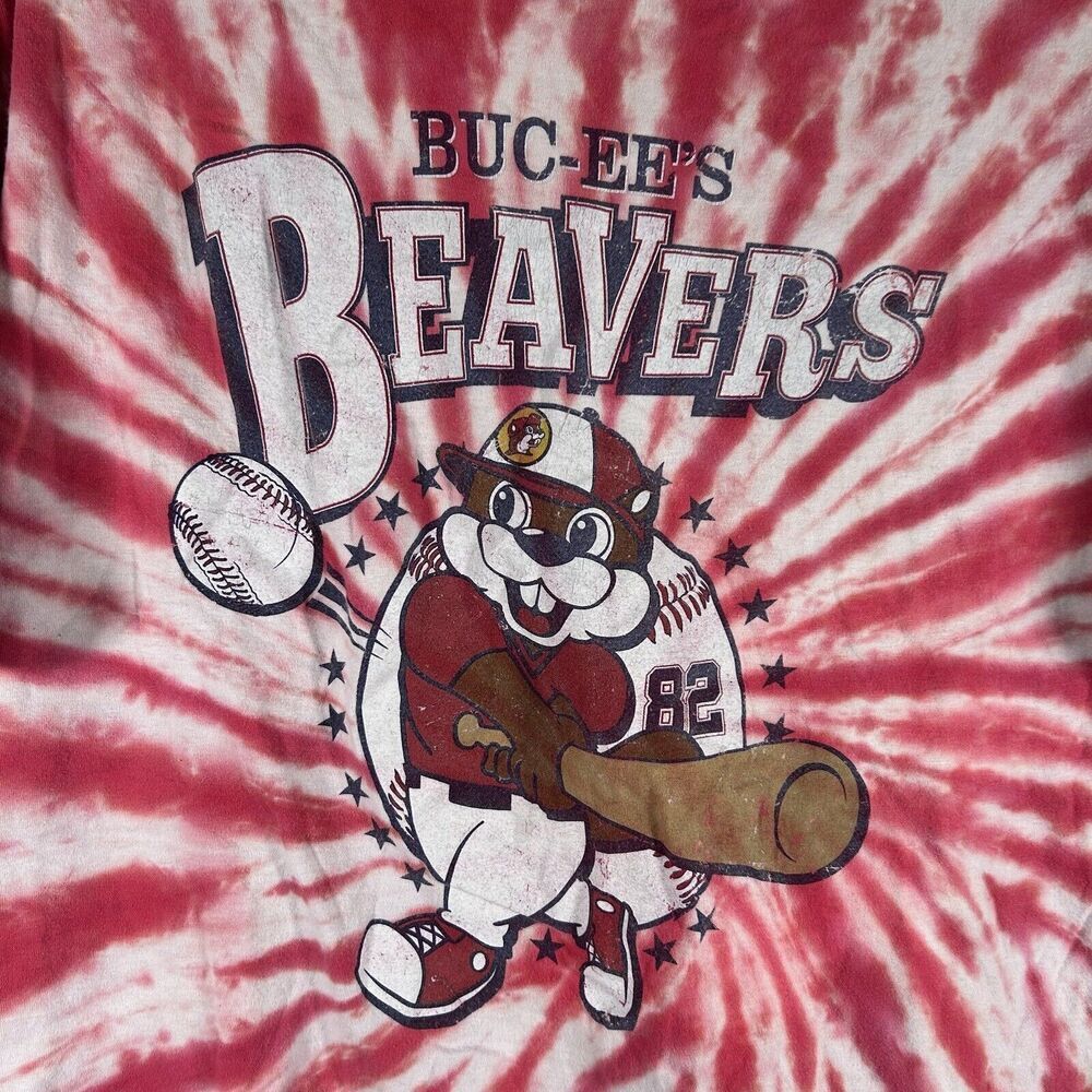 Bucees T Shirt Unisex XL Red Tie Dye Short Sleeve Crew Neck 100% Cotton - Picture 4 of 8